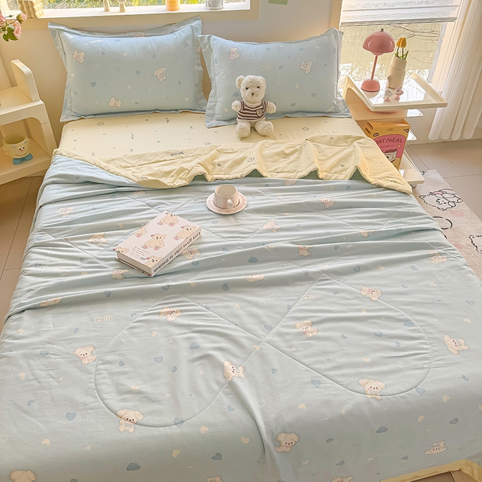 91家纺网 家纺一手货源 找家纺 栩裕纺织 2025新款全棉印染棉花夏被夏凉被空调被 哈基米