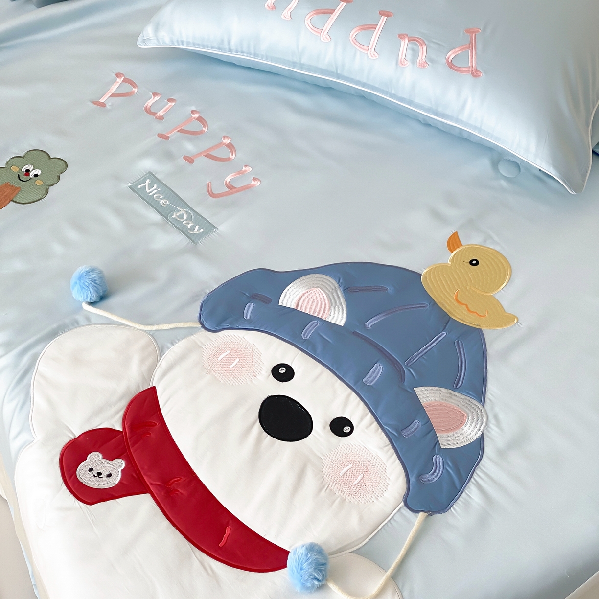 91家纺网 家纺一手货源 找家纺 （总）星野 2025新款60s进口奥地利兰精天丝刺绣夏被夏凉被空调被-奶团啵啵