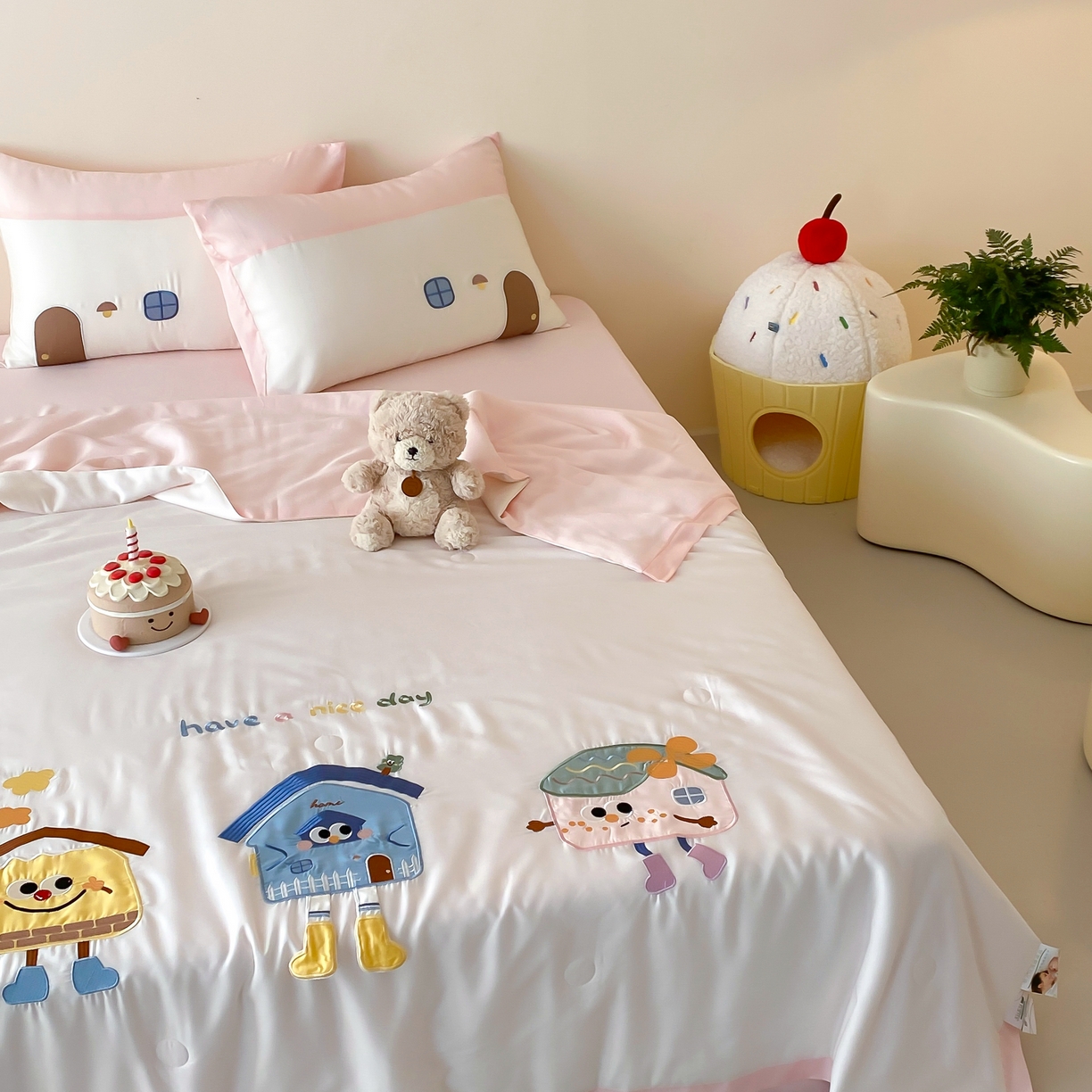 91家纺网 家纺一手货源 找家纺 （总）星野 2025新款50s天丝刺绣夏被夏凉被空调被-格格屋