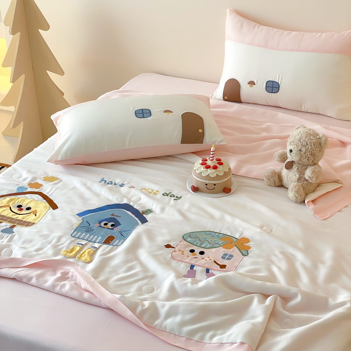 91家纺网 家纺一手货源 找家纺 （总）星野 2025新款50s天丝刺绣夏被夏凉被空调被-格格屋