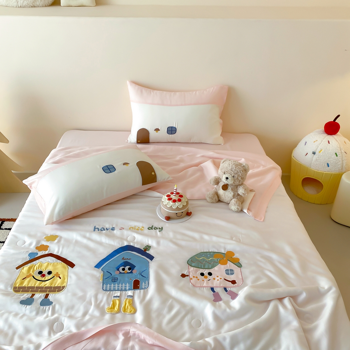 91家纺网 家纺一手货源 找家纺 （总）星野 2025新款50s天丝刺绣夏被夏凉被空调被-格格屋