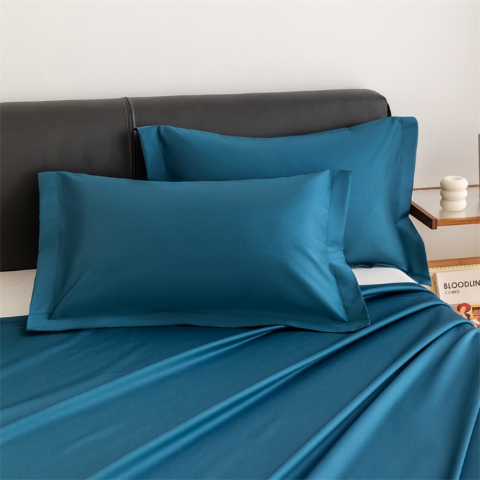 宝时兰 2025新款全棉长绒棉纯棉100支纯色单人纯棉枕套量大优惠 梵星蓝