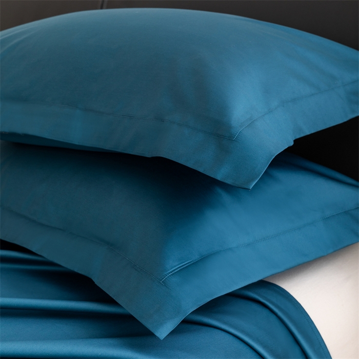 91家纺网 家纺一手货源 找家纺 宝时兰 2025新款全棉长绒棉纯棉100支纯色单人纯棉枕套量大优惠 梵星蓝