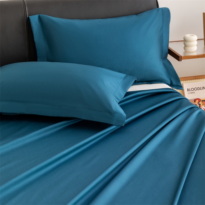 91家纺网 家纺一手货源 找家纺 宝时兰 2025新款全棉长绒棉纯棉100支纯色单人纯棉枕套量大优惠 梵星蓝