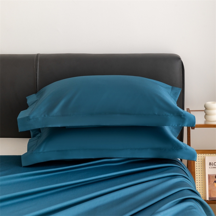 91家纺网 家纺一手货源 找家纺 宝时兰 2025新款全棉长绒棉纯棉100支纯色单人纯棉枕套量大优惠 梵星蓝