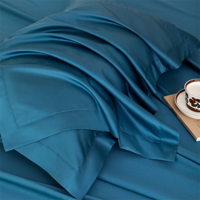 91家纺网 家纺一手货源 找家纺 宝时兰 2025新款全棉长绒棉纯棉100支纯色单人纯棉枕套量大优惠 梵星蓝