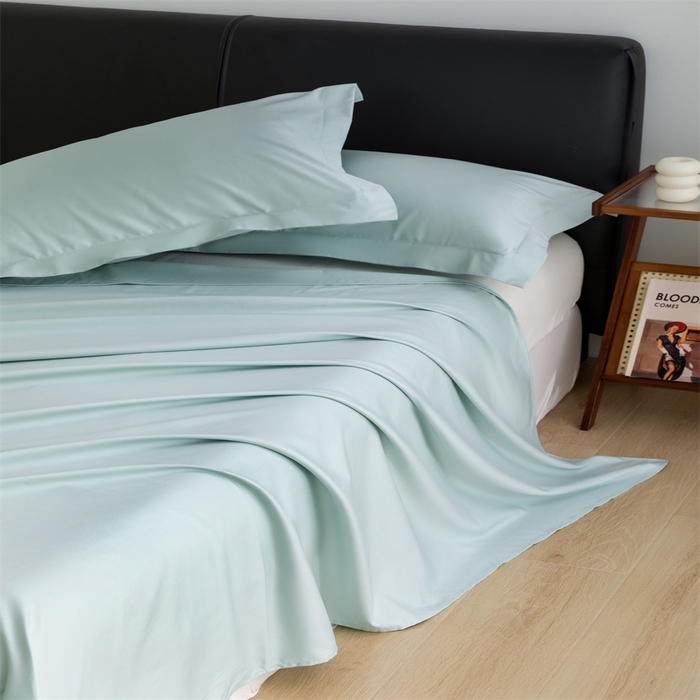 91家纺网 家纺一手货源 找家纺 宝时兰 2025新款全棉长绒棉纯棉100支纯色单人纯棉枕套量大优惠 湖泊绿