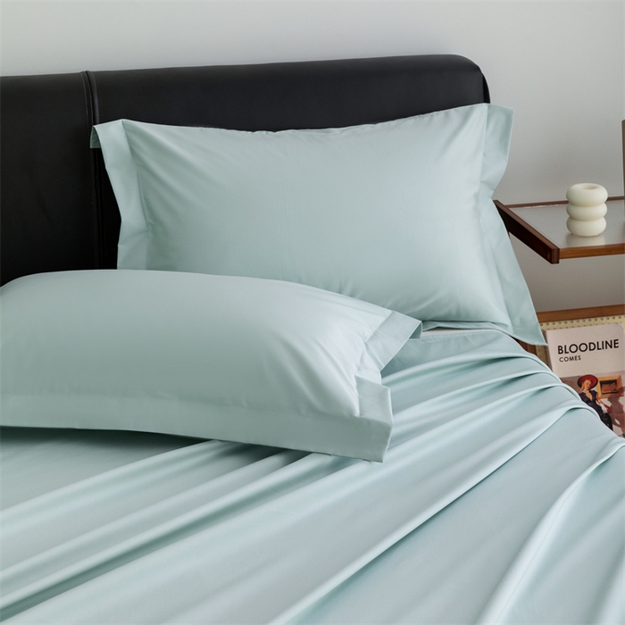 91家纺网 家纺一手货源 找家纺 宝时兰 2025新款全棉长绒棉纯棉100支纯色单人纯棉枕套量大优惠 湖泊绿