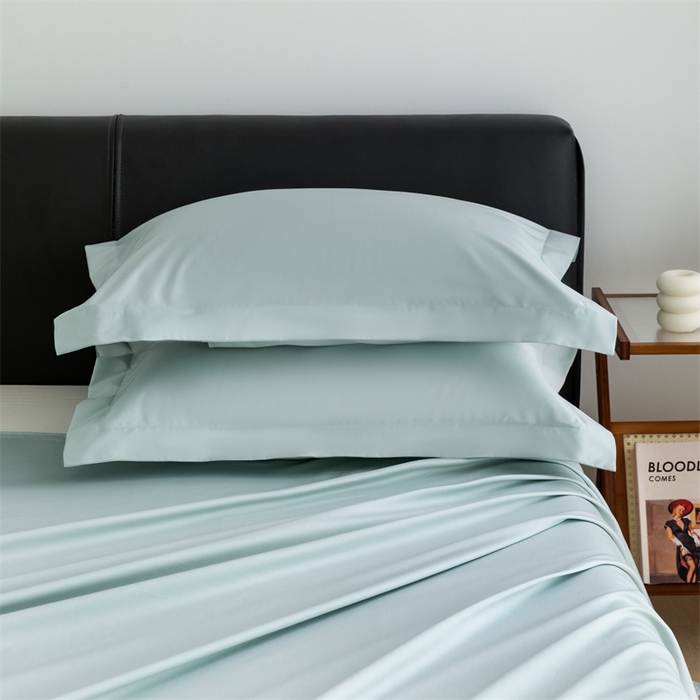 91家纺网 家纺一手货源 找家纺 宝时兰 2025新款全棉长绒棉纯棉100支纯色单人纯棉枕套量大优惠 湖泊绿