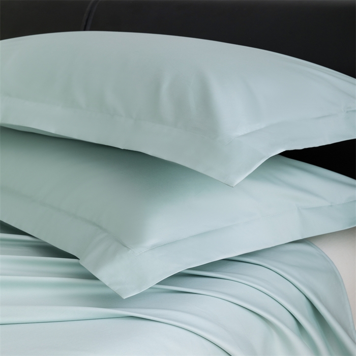 91家纺网 家纺一手货源 找家纺 宝时兰 2025新款全棉长绒棉纯棉100支纯色单人纯棉枕套量大优惠 湖泊绿