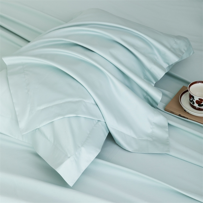 91家纺网 家纺一手货源 找家纺 宝时兰 2025新款全棉长绒棉纯棉100支纯色单人纯棉枕套量大优惠 湖泊绿