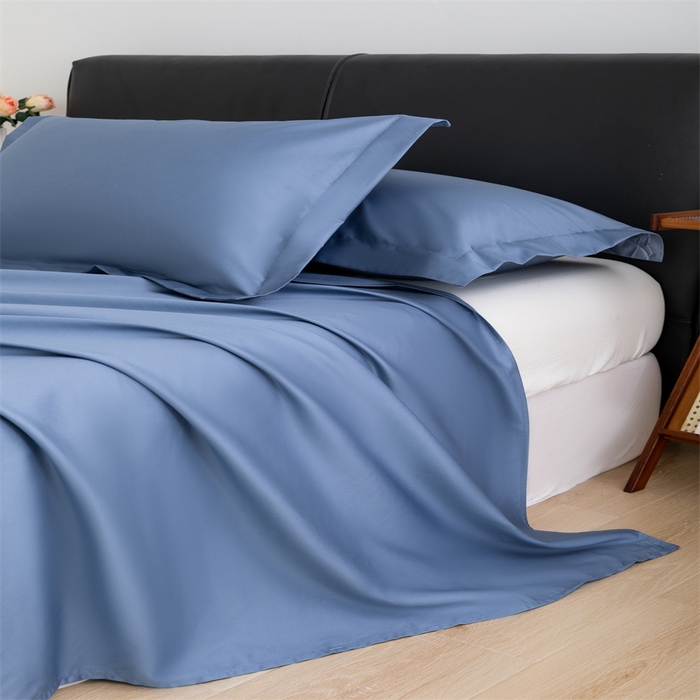 91家纺网 家纺一手货源 找家纺 宝时兰 2025新款全棉长绒棉纯棉100支纯色单人纯棉枕套量大优惠 景泰蓝