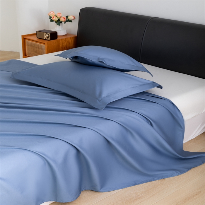 91家纺网 家纺一手货源 找家纺 宝时兰 2025新款全棉长绒棉纯棉100支纯色单人纯棉枕套量大优惠 景泰蓝