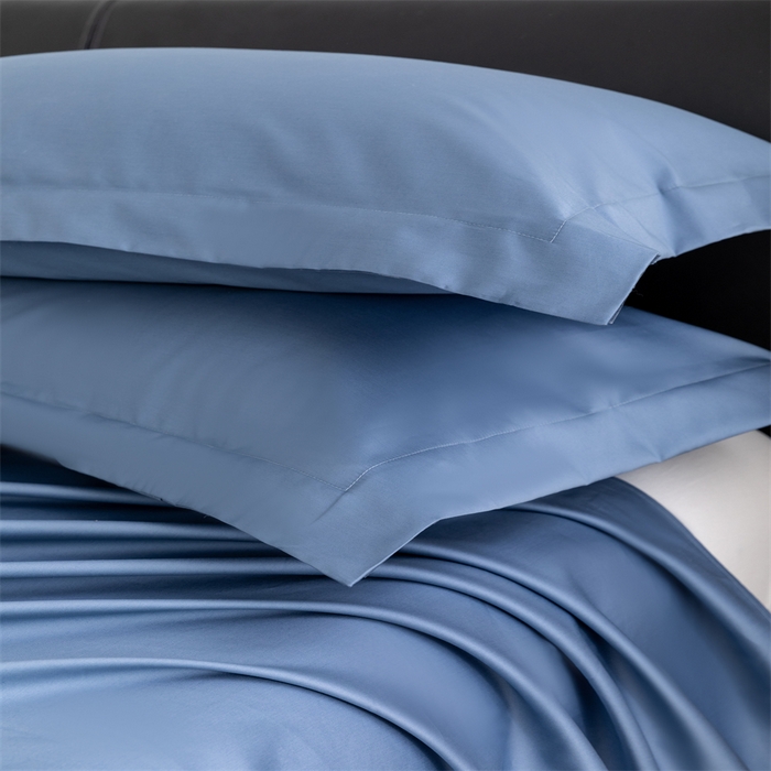 91家纺网 家纺一手货源 找家纺 宝时兰 2025新款全棉长绒棉纯棉100支纯色单人纯棉枕套量大优惠 景泰蓝