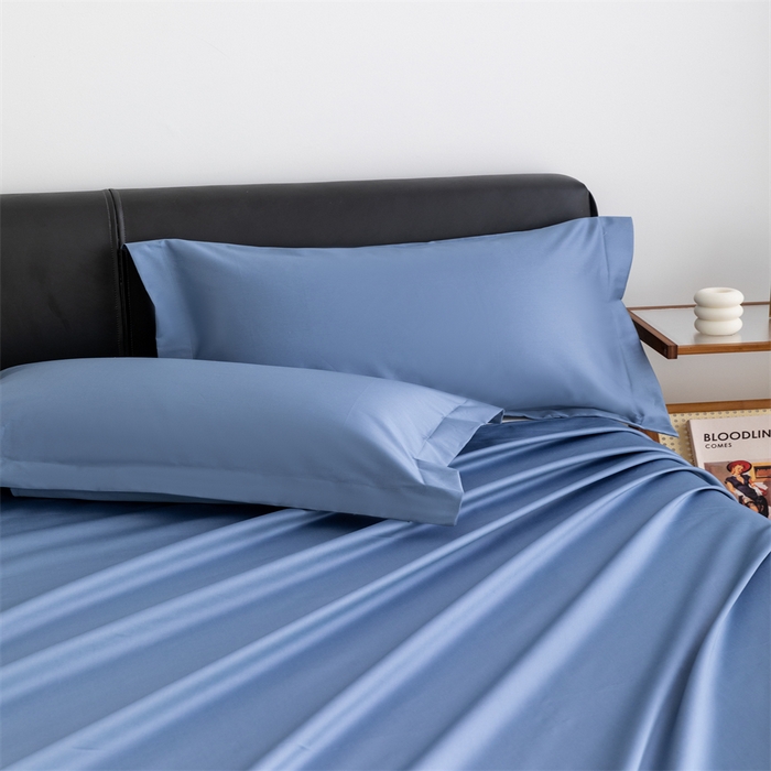 91家纺网 家纺一手货源 找家纺 宝时兰 2025新款全棉长绒棉纯棉100支纯色单人纯棉枕套量大优惠 景泰蓝