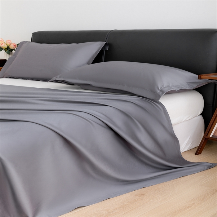 91家纺网 家纺一手货源 找家纺 宝时兰 2025新款全棉长绒棉纯棉100支纯色单人纯棉枕套量大优惠 迷雾灰