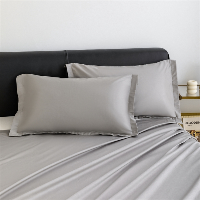 宝时兰 2025新款全棉长绒棉纯棉100支纯色单人纯棉枕套量大优惠 牧云灰