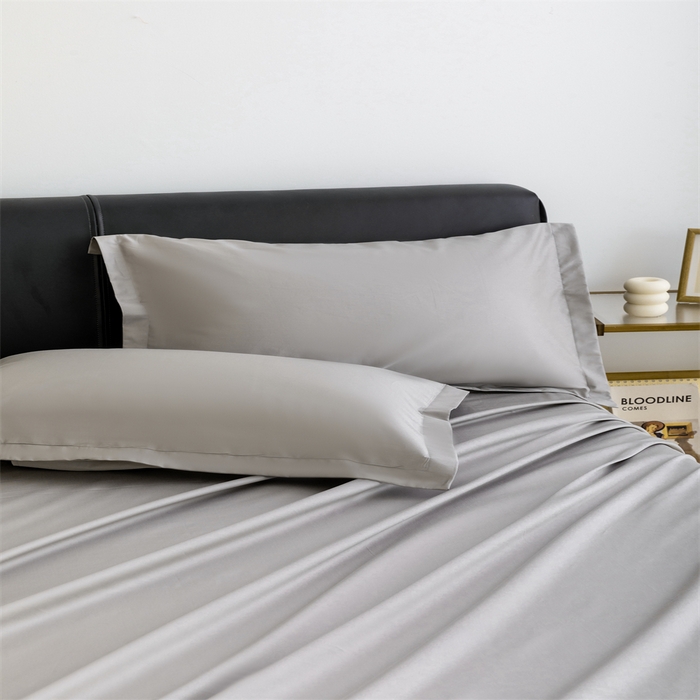 91家纺网 家纺一手货源 找家纺 宝时兰 2025新款全棉长绒棉纯棉100支纯色单人纯棉枕套量大优惠 牧云灰