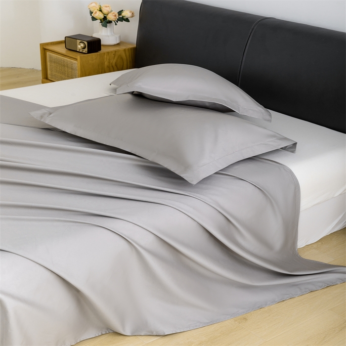 91家纺网 家纺一手货源 找家纺 宝时兰 2025新款全棉长绒棉纯棉100支纯色单人纯棉枕套量大优惠 牧云灰