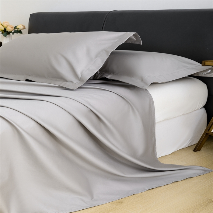 91家纺网 家纺一手货源 找家纺 宝时兰 2025新款全棉长绒棉纯棉100支纯色单人纯棉枕套量大优惠 牧云灰