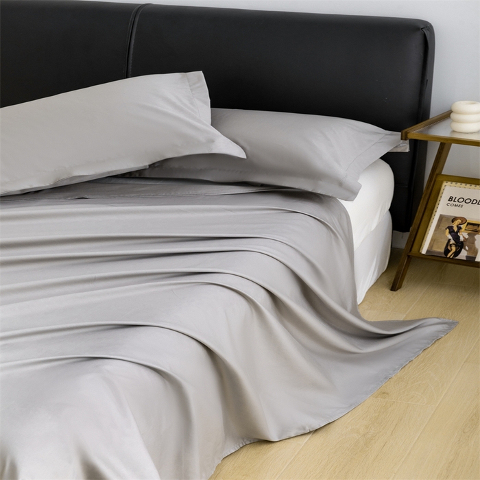 91家纺网 家纺一手货源 找家纺 宝时兰 2025新款全棉长绒棉纯棉100支纯色单人纯棉枕套量大优惠 牧云灰