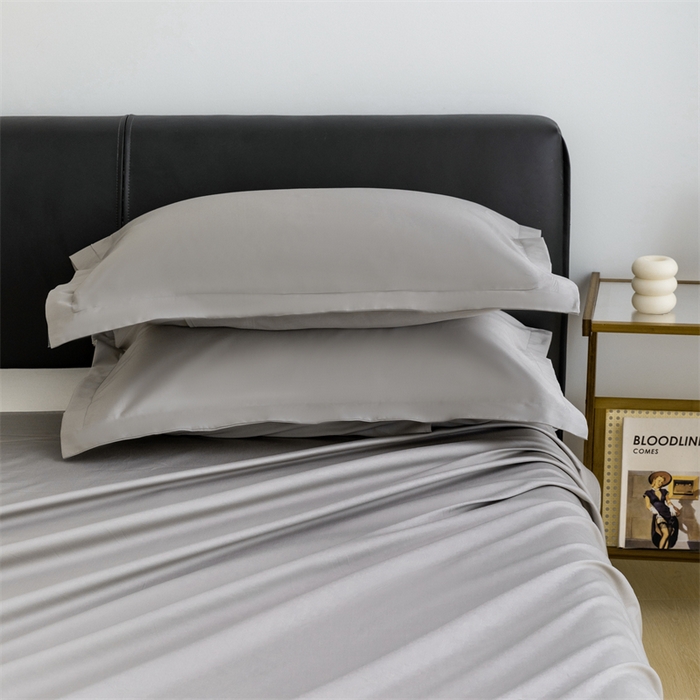 91家纺网 家纺一手货源 找家纺 宝时兰 2025新款全棉长绒棉纯棉100支纯色单人纯棉枕套量大优惠 牧云灰
