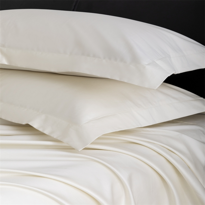 91家纺网 家纺一手货源 找家纺 宝时兰 2025新款全棉长绒棉纯棉100支纯色单人纯棉枕套量大优惠 奶昔白