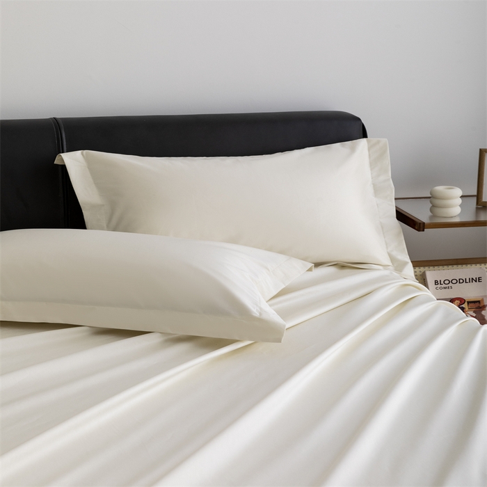 91家纺网 家纺一手货源 找家纺 宝时兰 2025新款全棉长绒棉纯棉100支纯色单人纯棉枕套量大优惠 奶昔白