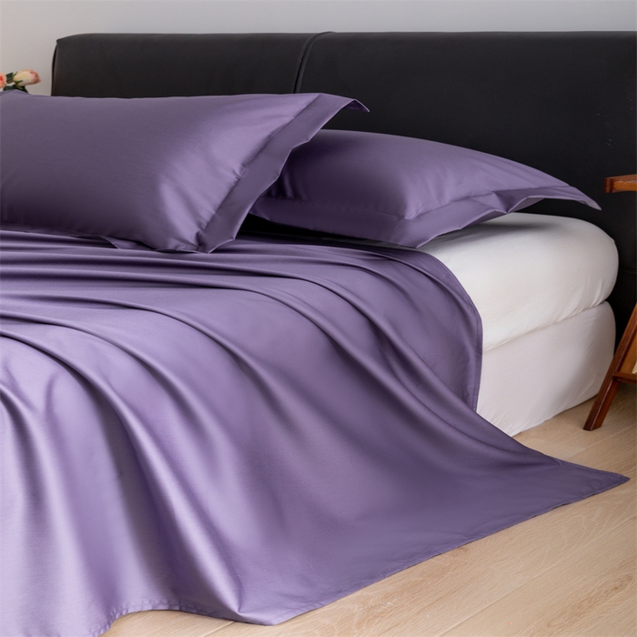 91家纺网 家纺一手货源 找家纺 宝时兰 2025新款全棉长绒棉纯棉100支纯色单人纯棉枕套量大优惠 凝夜紫