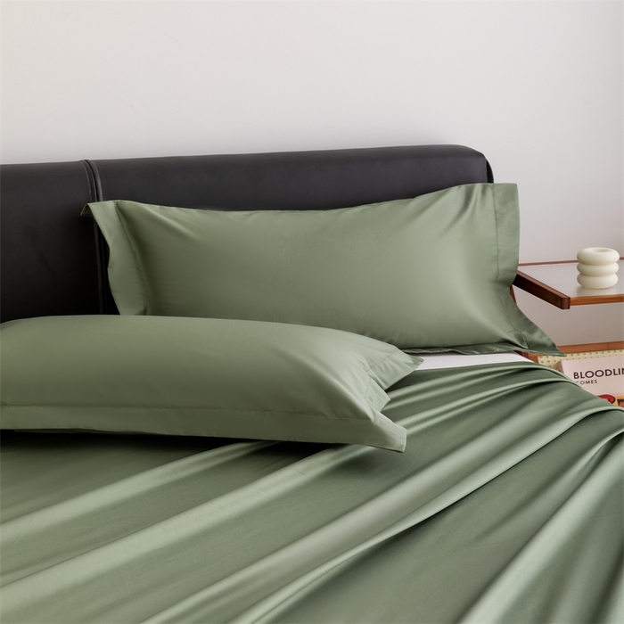 91家纺网 家纺一手货源 找家纺 宝时兰 2025新款全棉长绒棉纯棉100支纯色单人纯棉枕套量大优惠 松石绿