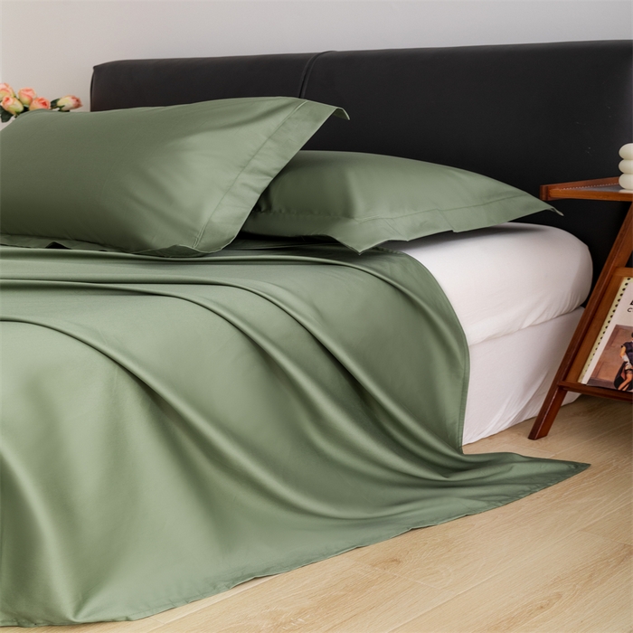 91家纺网 家纺一手货源 找家纺 宝时兰 2025新款全棉长绒棉纯棉100支纯色单人纯棉枕套量大优惠 松石绿