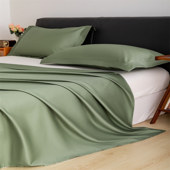 91家纺网 家纺一手货源 找家纺 宝时兰 2025新款全棉长绒棉纯棉100支纯色单人纯棉枕套量大优惠 松石绿