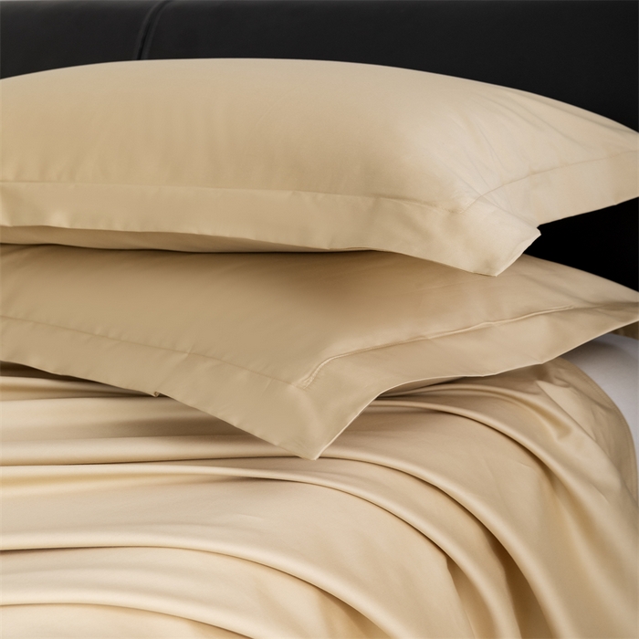 91家纺网 家纺一手货源 找家纺 宝时兰 2025新款全棉长绒棉纯棉100支纯色单人纯棉枕套量大优惠 香槟金