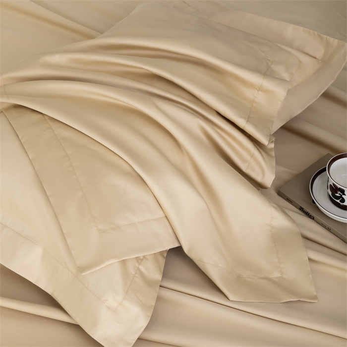 91家纺网 家纺一手货源 找家纺 宝时兰 2025新款全棉长绒棉纯棉100支纯色单人纯棉枕套量大优惠 香槟金