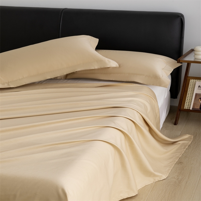 91家纺网 家纺一手货源 找家纺 宝时兰 2025新款全棉长绒棉纯棉100支纯色单人纯棉枕套量大优惠 香槟金