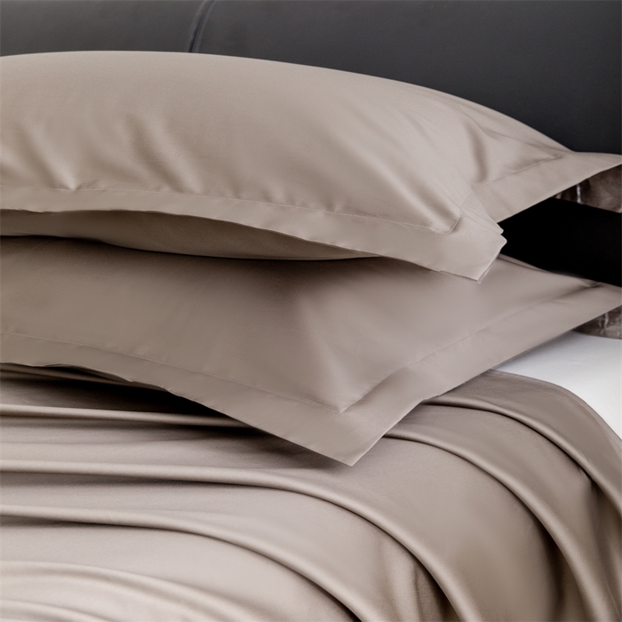 91家纺网 家纺一手货源 找家纺 宝时兰 2025新款全棉长绒棉纯棉100支纯色单人纯棉枕套量大优惠 雅棕灰