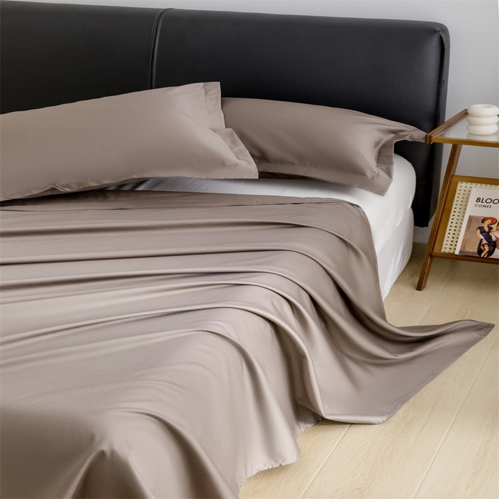 91家纺网 家纺一手货源 找家纺 宝时兰 2025新款全棉长绒棉纯棉100支纯色单人纯棉枕套量大优惠 雅棕灰