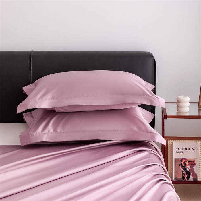 91家纺网 家纺一手货源 找家纺 宝时兰 2025新款全棉长绒棉纯棉100支纯色单人纯棉枕套量大优惠 樱洛粉