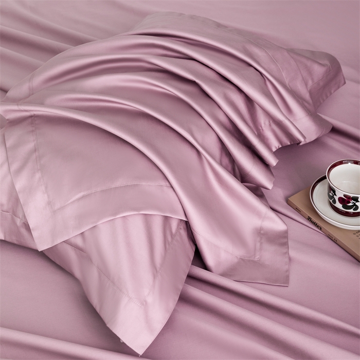 91家纺网 家纺一手货源 找家纺 宝时兰 2025新款全棉长绒棉纯棉100支纯色单人纯棉枕套量大优惠 樱洛粉