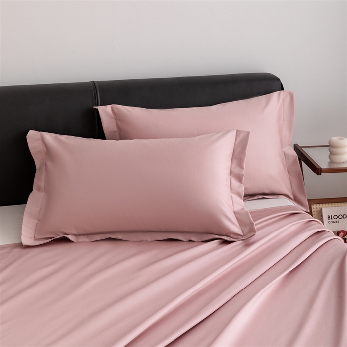 宝时兰 2025新款全棉长绒棉纯棉100支纯色单人纯棉枕套量大优惠 茱萸粉