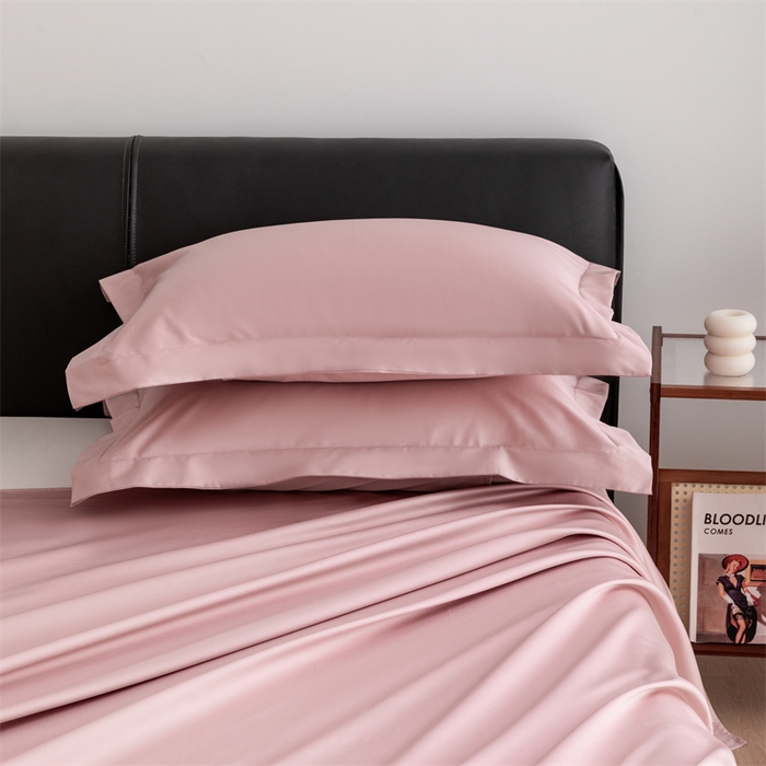 91家纺网 家纺一手货源 找家纺 宝时兰 2025新款全棉长绒棉纯棉100支纯色单人纯棉枕套量大优惠 茱萸粉