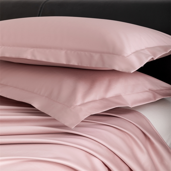 91家纺网 家纺一手货源 找家纺 宝时兰 2025新款全棉长绒棉纯棉100支纯色单人纯棉枕套量大优惠 茱萸粉