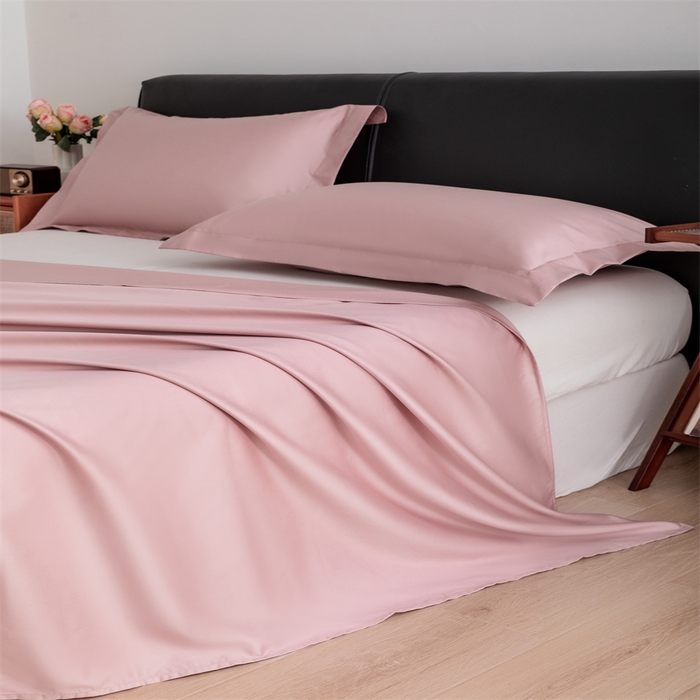 91家纺网 家纺一手货源 找家纺 宝时兰 2025新款全棉长绒棉纯棉100支纯色单人纯棉枕套量大优惠 茱萸粉