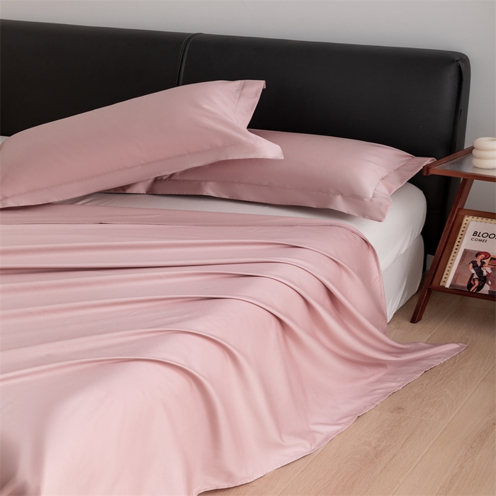 91家纺网 家纺一手货源 找家纺 宝时兰 2025新款全棉长绒棉纯棉100支纯色单人纯棉枕套量大优惠 茱萸粉