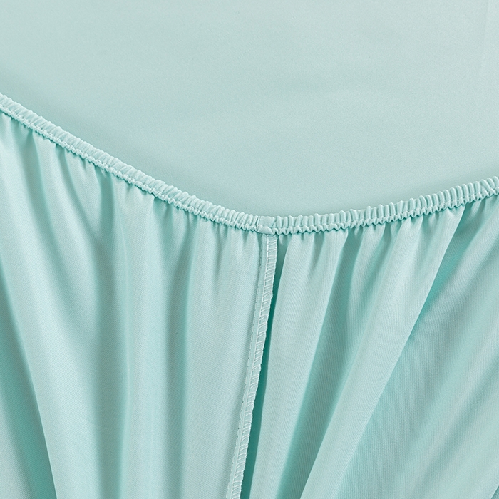 91家纺网 家纺一手货源 找家纺 潮邦创意家居 2025新款亲肤活性印染水洗真丝床垫凉席单床笠 薄荷绿