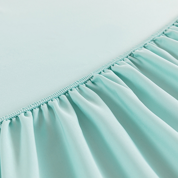 91家纺网 家纺一手货源 找家纺 潮邦创意家居 2025新款亲肤活性印染水洗真丝床垫凉席单床笠 薄荷绿