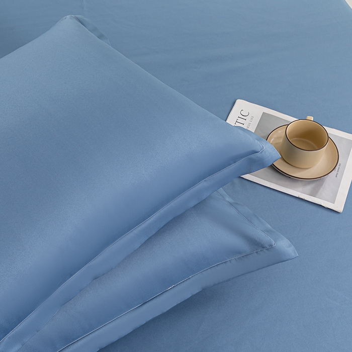 91家纺网 家纺一手货源 找家纺 潮邦创意家居 2025新款亲肤活性印染水洗真丝床垫凉席单床笠 宝藏蓝