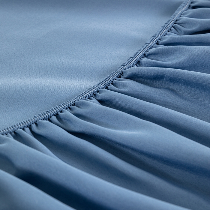 91家纺网 家纺一手货源 找家纺 潮邦创意家居 2025新款亲肤活性印染水洗真丝床垫凉席单床笠 宝藏蓝