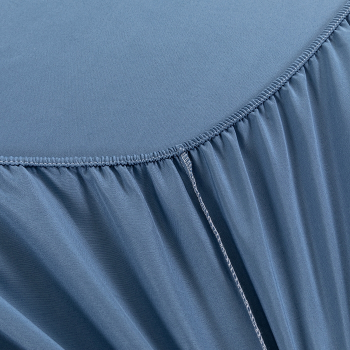 91家纺网 家纺一手货源 找家纺 潮邦创意家居 2025新款亲肤活性印染水洗真丝床垫凉席单床笠 宝藏蓝