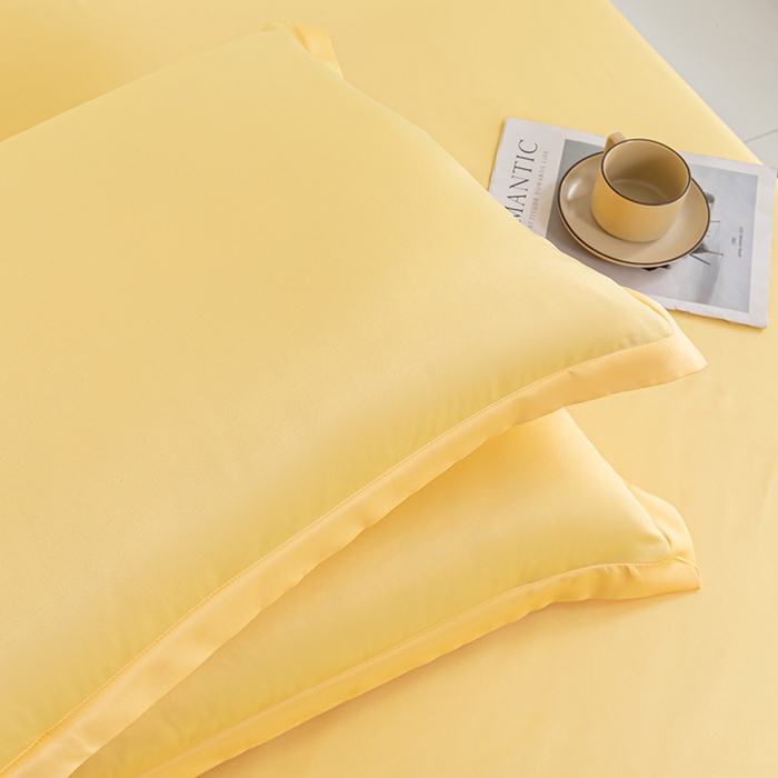 91家纺网 家纺一手货源 找家纺 潮邦创意家居 2025新款亲肤活性印染水洗真丝床垫凉席单床笠 柠檬黄